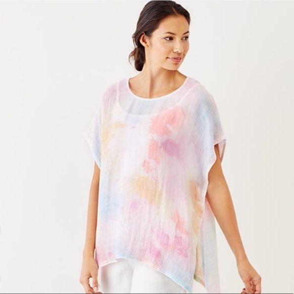 J. Jill Pure Jill XS/S Artisanal printed poncho - Picture 1 of 8